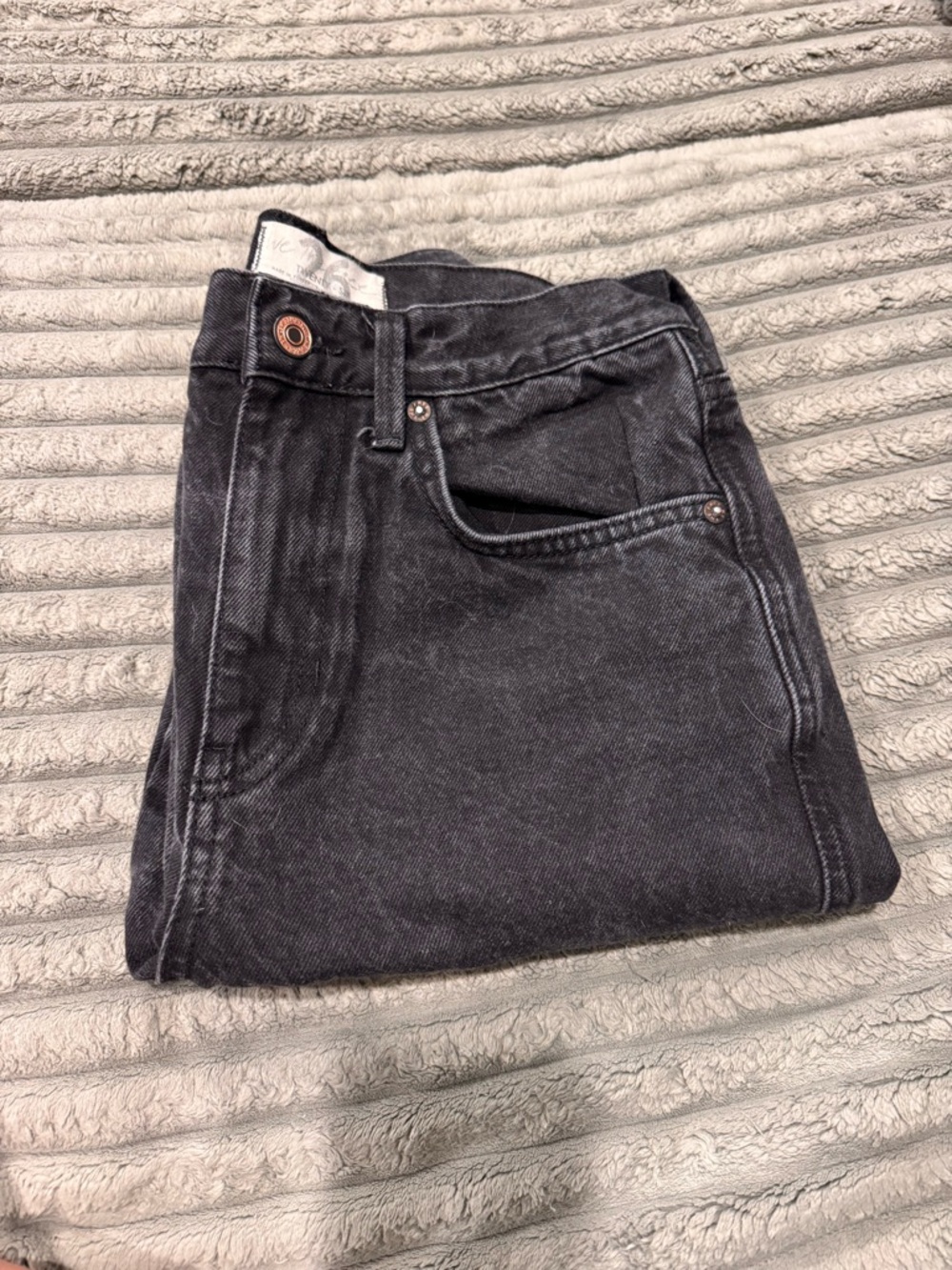 We The Free Washed Black High-Rise Stovepipe Denim Jeans
